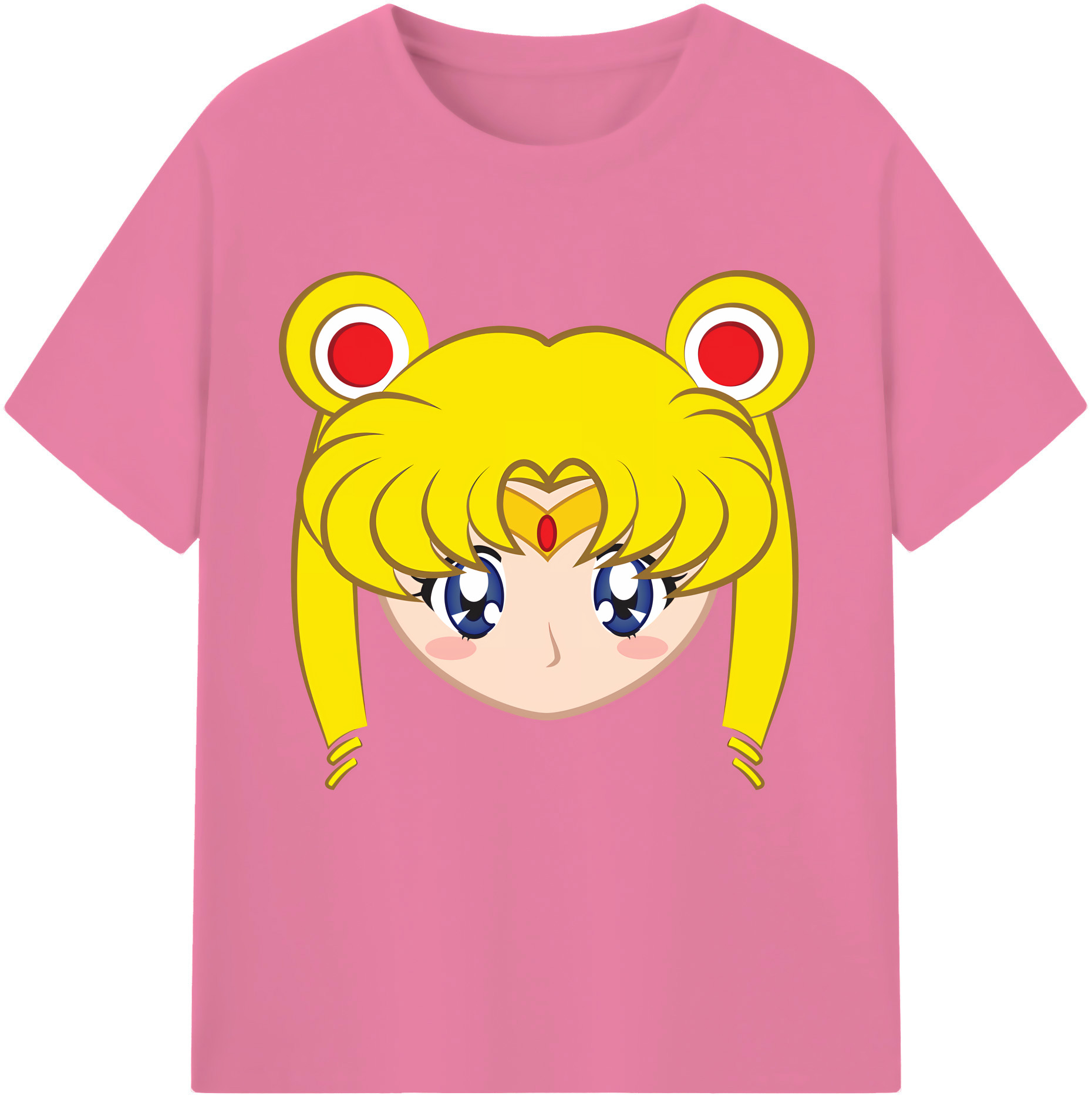 （画像用） 美少女戦士セーラームーン 月野 うさぎ つきの うさぎ Sailor Moon Tsukino Usagi 綿100％半袖Tシャツ（フロントプリント）